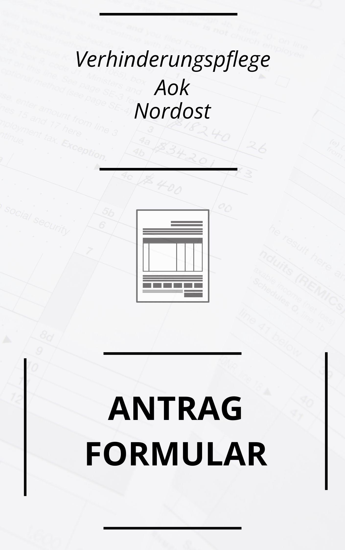 Verhinderungspflege Aok Nordost Antrag Formular Pdf